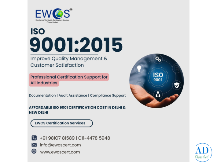 ISO   Certification in Delhi | EWCS Services