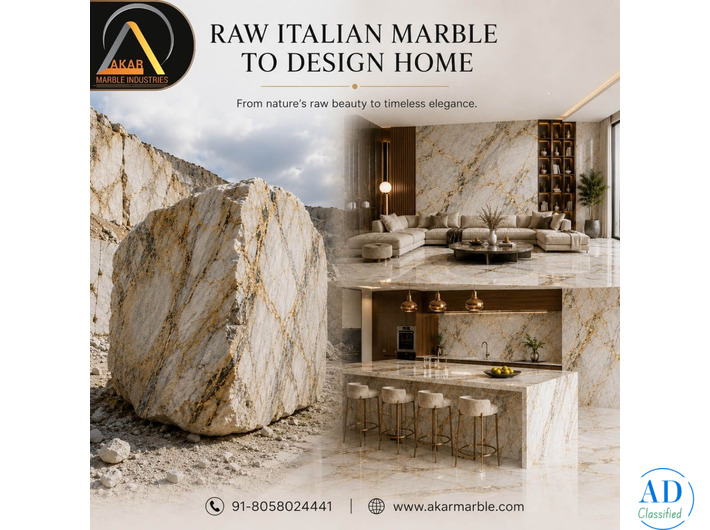 Transform Your Interiors with Premium Italian Marble from Akar Marble Industries