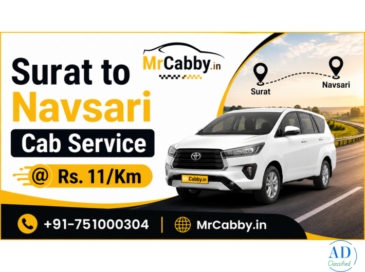 Affordable Surat to Navsari Taxi Ride by MrCabby