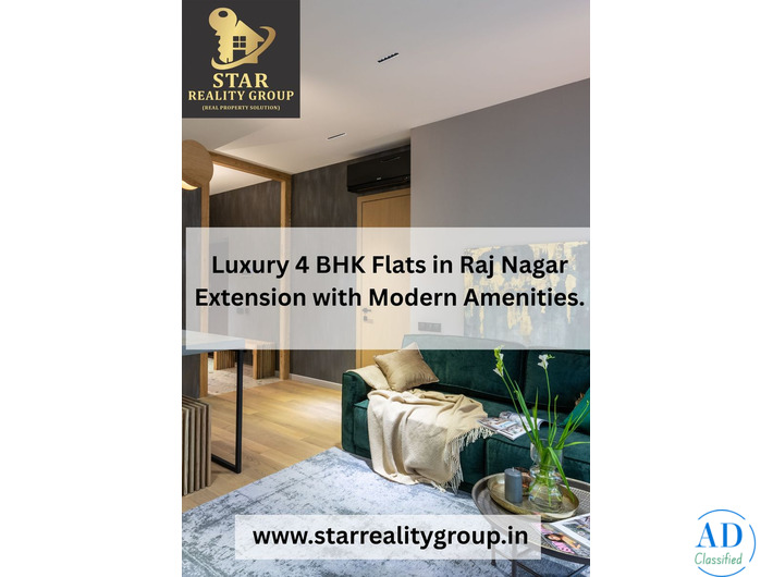 Luxury 4 BHK Flats in Raj Nagar Extension with Modern Amenities