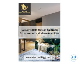 Luxury 4 BHK Flats in Raj Nagar Extension with Modern Amenities