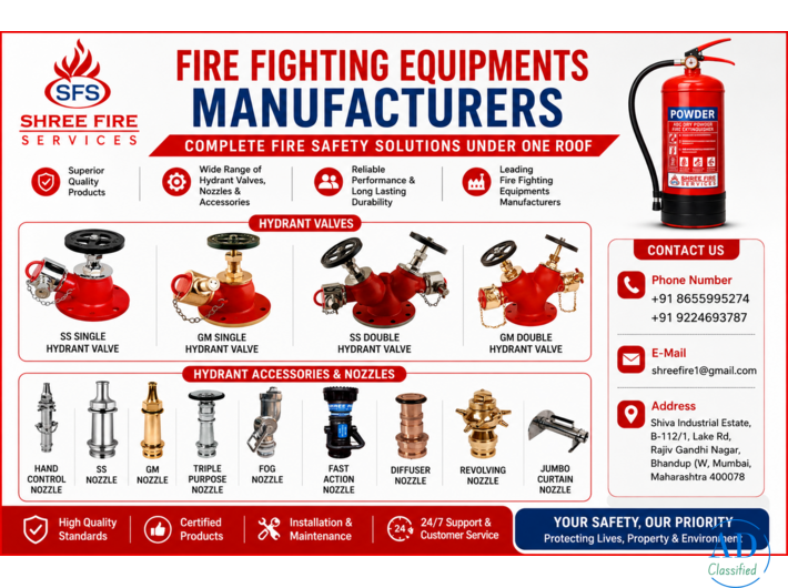 fire fighting equipment manufacturers – Quality & Trust!