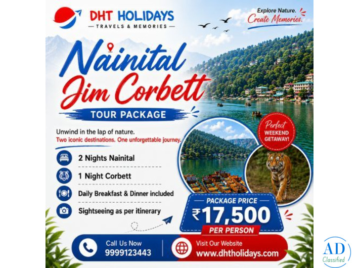 Book 3 Nights 4 Days Nainital Jim Corbett Tour Package | DHT Holidays