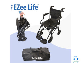 Transport Wheelchair for Rent – Ezee Life CH  Traveller | Lightweight &amp; Foldable