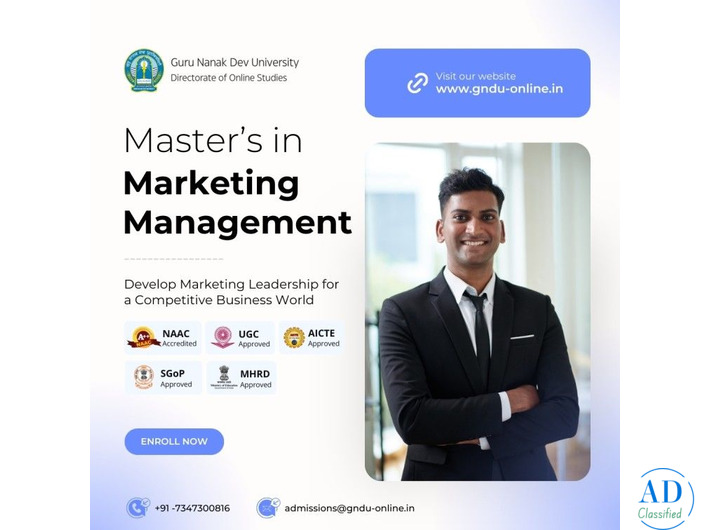 🎓 Online MBA in Marketing Management – Guru Nanak Dev University