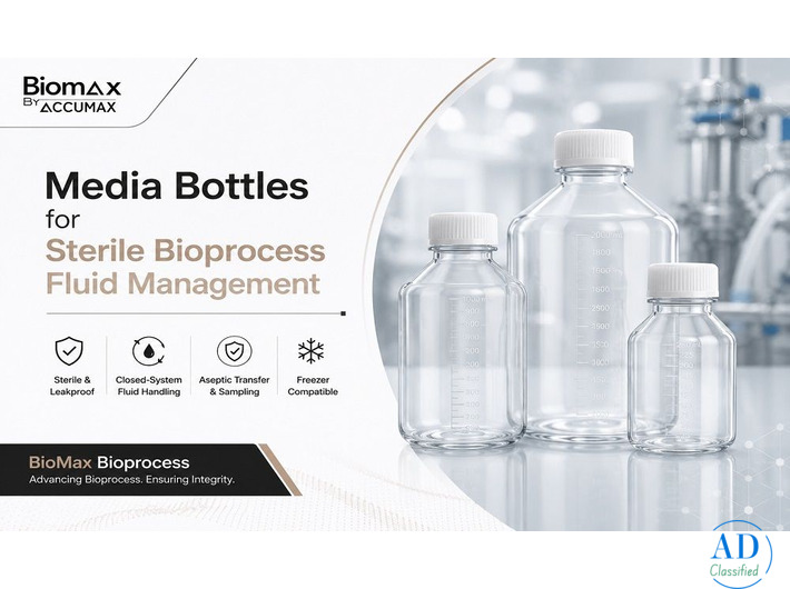 Media Bottles for Sterile Bioprocess Fluid Management