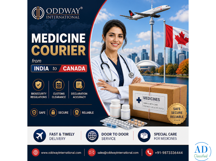 Medicine Courier From India to Canada Fast Delivery - Oddway International