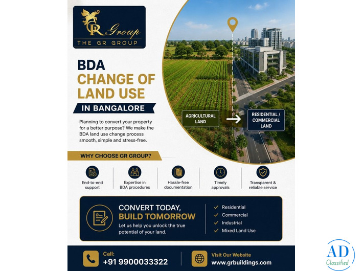 BDA change of land use in bangalore