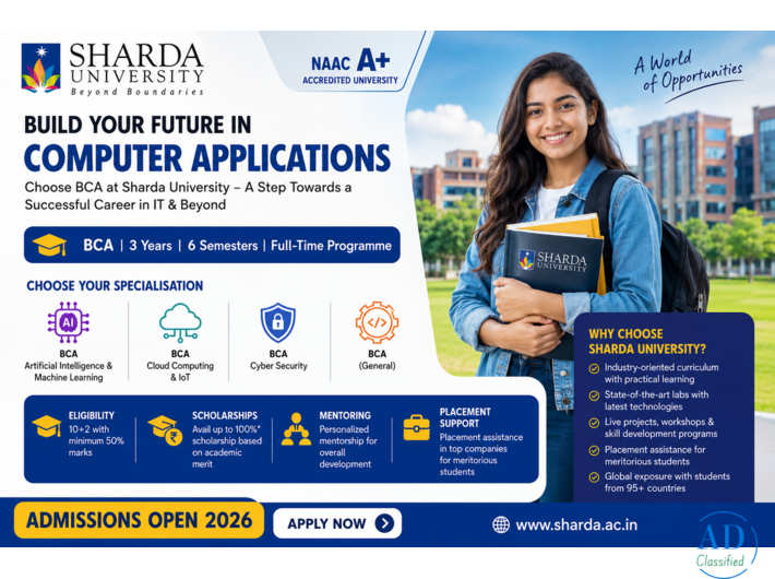 BCA Admission Open at Sharda University – Build Your IT Career