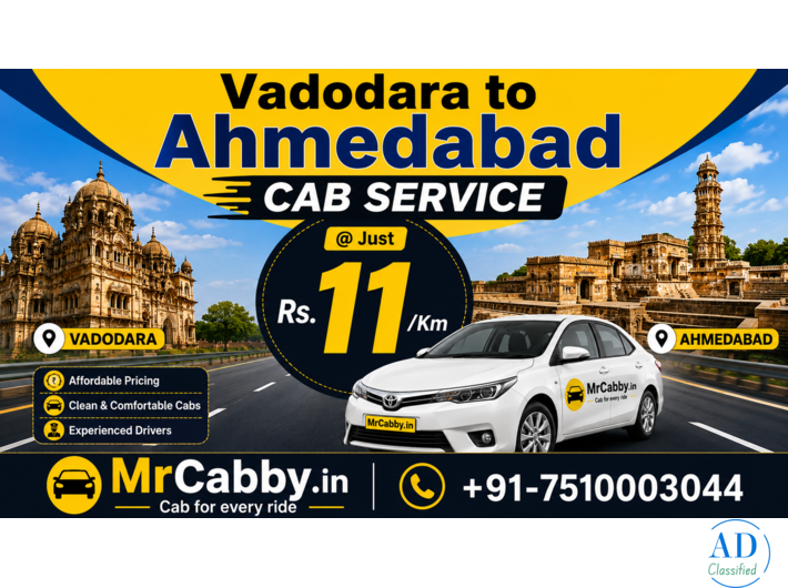 Book Affordable and Comfortable Cab from Vadodara to Ahmedabad