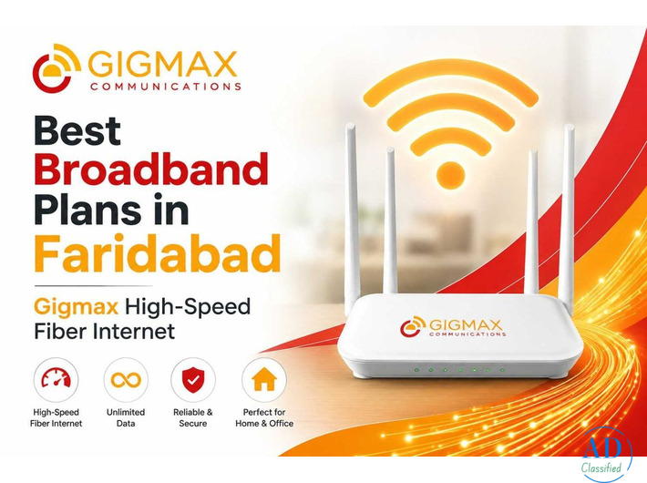 Best Broadband Plans in Faridabad – Gigmax High-Speed Fiber Internet