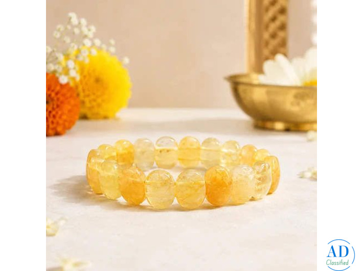 Premium Yellow Citrine Bracelet for Men and Women
