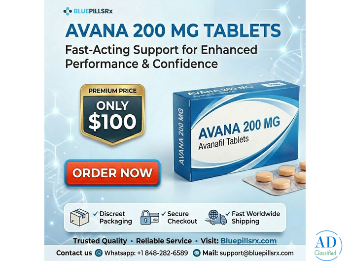 Avana 200 Mg Tablets in Georgia for Strong Performance