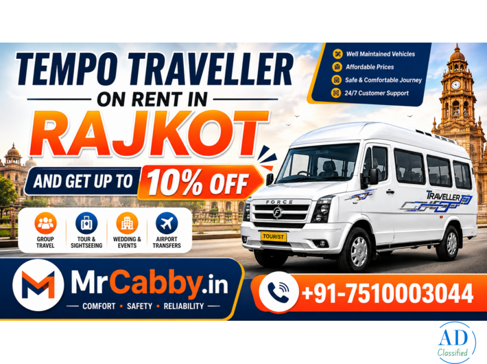 MrCabby – Top One Trusted Tempo Traveller Service in Rajkot