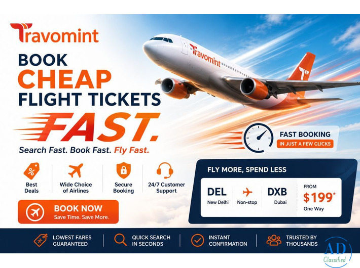 Book Cheap Flight Tickets with Travomint