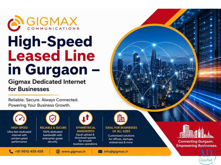 High-Speed Leased Line in Gurgaon – Gigmax Dedicated Internet for Businesses