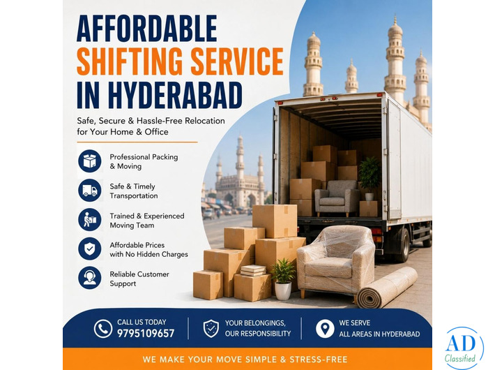 Trusted Affordable Shifting Service in Hyderabad for Home Relocation