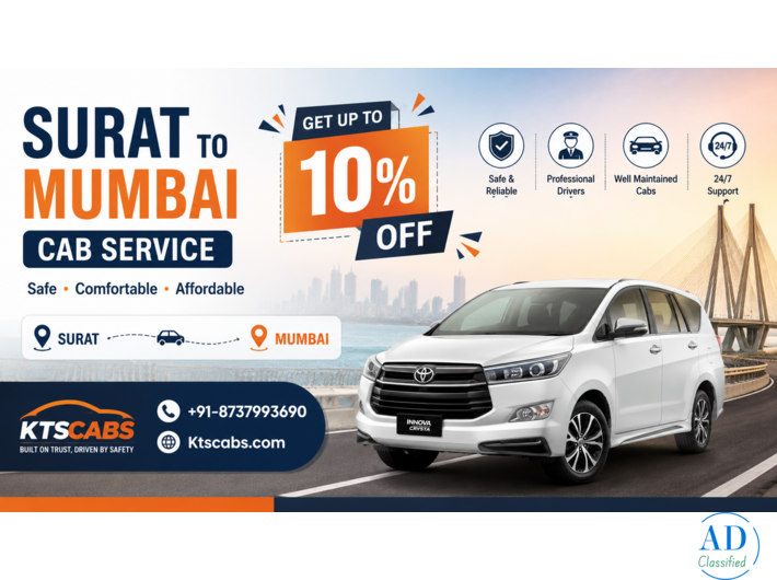 MrCabby Surat to Mumbai Cab Hire Service