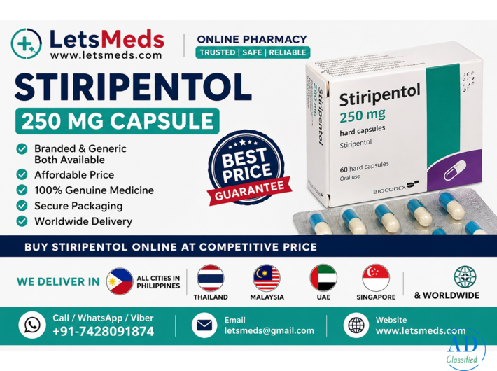 Affordable Branded and Generic Stiripentol Capsule Available Online In Philippines