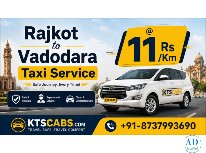 Hire Affordable Rajkot to Vadodara Cab Service with MrCabby