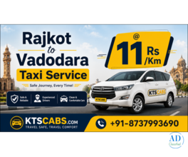 Hire Affordable Rajkot to Vadodara Cab Service with MrCabby