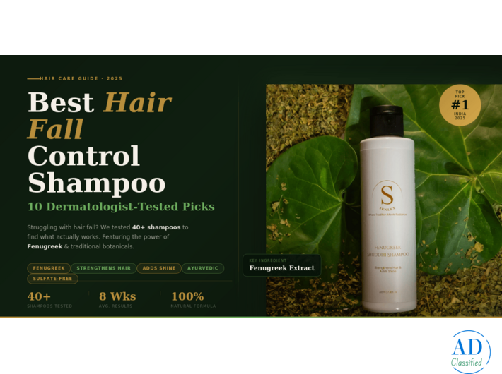 Best Hair Fall Control Shampoos | Sknlex Fenugreek Shuddhi Shampoo