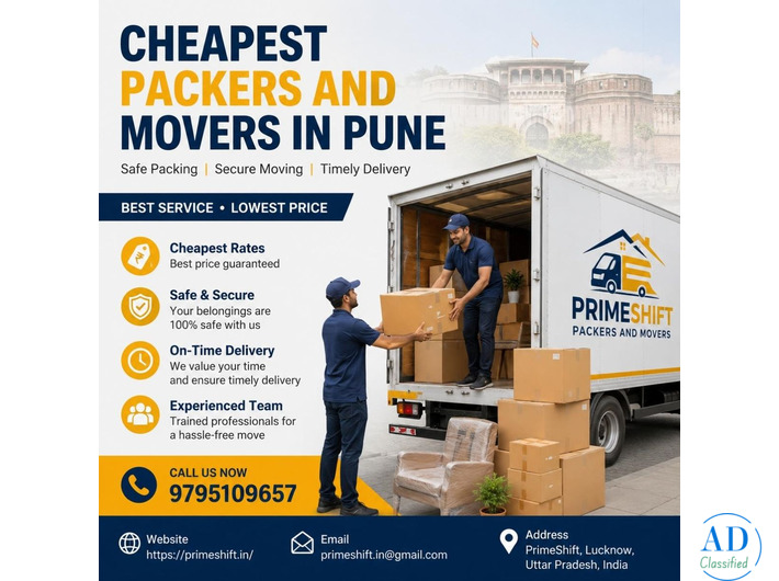 Trusted Cheapest Packers And Movers in Pune for Home Shifting