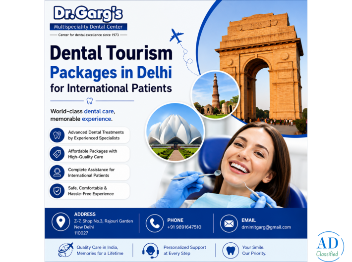 Dental Tourism Packages Cost in Delhi for International Patients