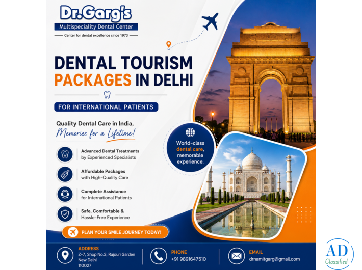 Dental Tourism Packages Cost in Delhi for International Patients