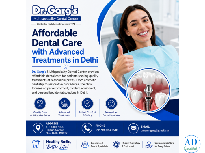 Affordable Dental Care with Advanced Treatments in Delhi