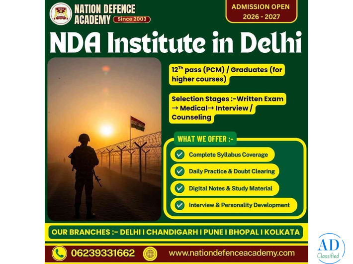Crack NDA Exam with Delhi's Trusted Coaching Institute