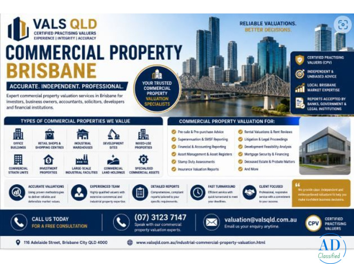 Commercial Property Brisbane – Professional Commercial Property Valuation Services