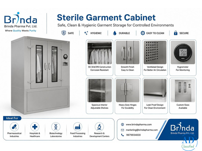 Cleanroom Sterile Garment Cabinet Supplier India