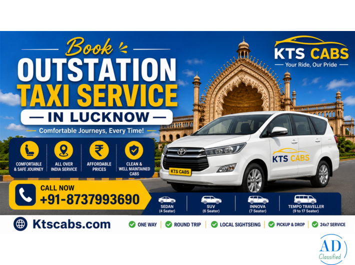 Book Ktscabs a Comfortable Outstation Taxi from Lucknow