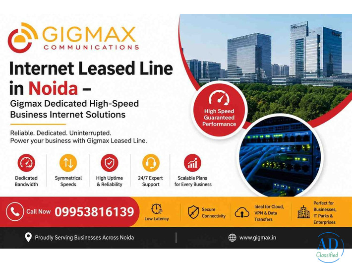 Internet Leased Line in Noida – Gigmax Dedicated High-Speed Business Internet Solutions
