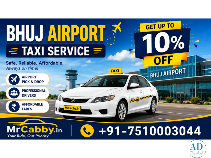 Bhuj Airport Taxi Service Available 24/7 for Pickup & Drop
