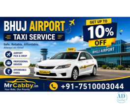 Bhuj Airport Taxi Service Available 24/7 for Pickup & Drop