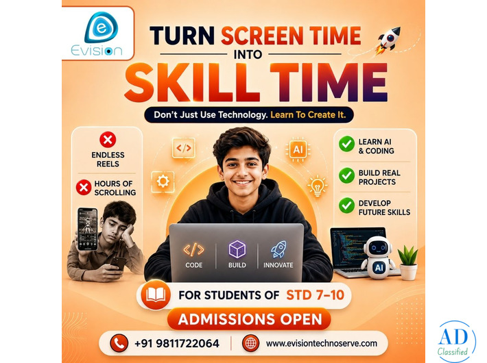 Turn Screen Time Into Skill Time - AI & Coding Training for Students