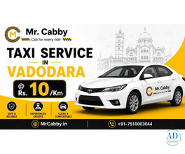 Hire Taxi Service in Vadodara for Airport, Local & Outstation Trips