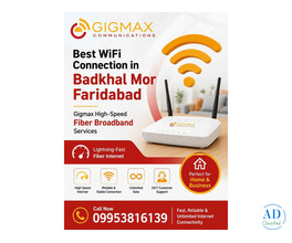 Best WiFi Connection in Badkhal Mor Faridabad – Gigmax  Broadband Services