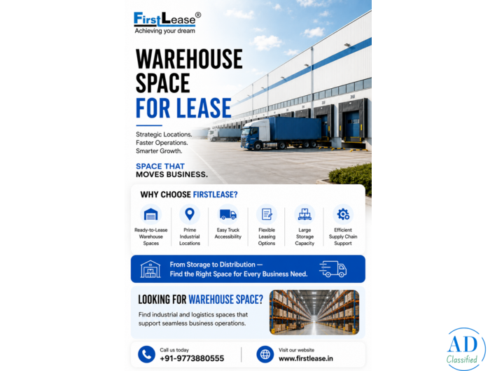 Premium Warehouse Space for Lease in Prime Logistics Locations