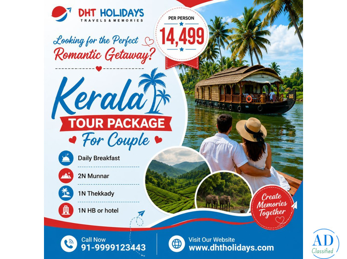 Book Kerala Tour Package For Couple | DHT Holidays