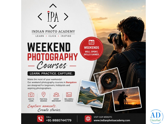 weekend photography courses in Bangalore