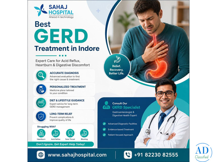 Best GERD Treatment in Indore – Sahaj Hospital