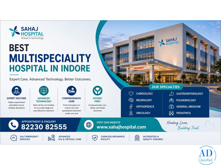Best Multispeciality Hospital In Indore - Sahaj Hospital