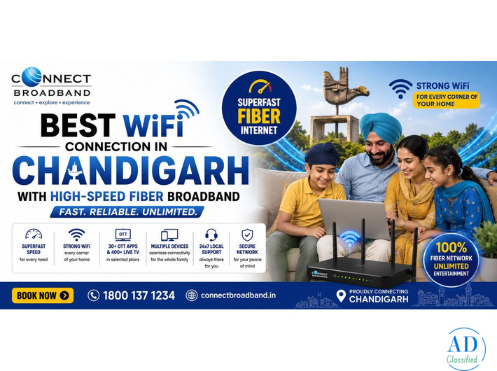 Best Broadband Connection in Chandigarh | High-Speed Fiber Internet