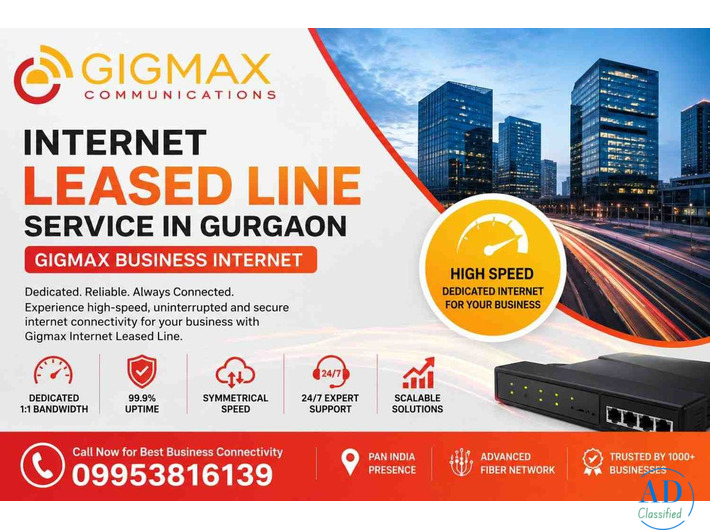 Internet Leased Line Service in Gurgaon  Gigmax Business Internet