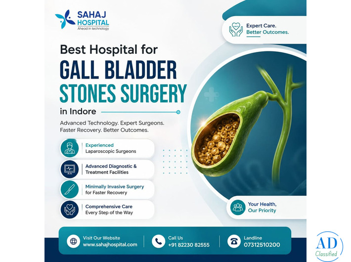 Best Hospital for Gall Bladder Stones Surgery in Indore – Sahaj Hospital