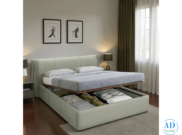 Sage Upholstered Hydraulic Bed