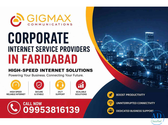 Corporate Internet Service Providers in Faridabad | Gigmax High-Speed Business Internet Solutions